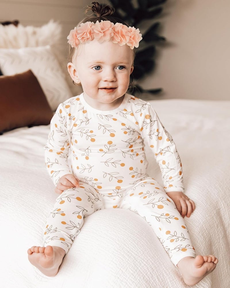 Fmeida Baby Girls Headbands for 4-24M | Soft Flower Crown (Fits 14.96"-18.89" Head) - Image 2