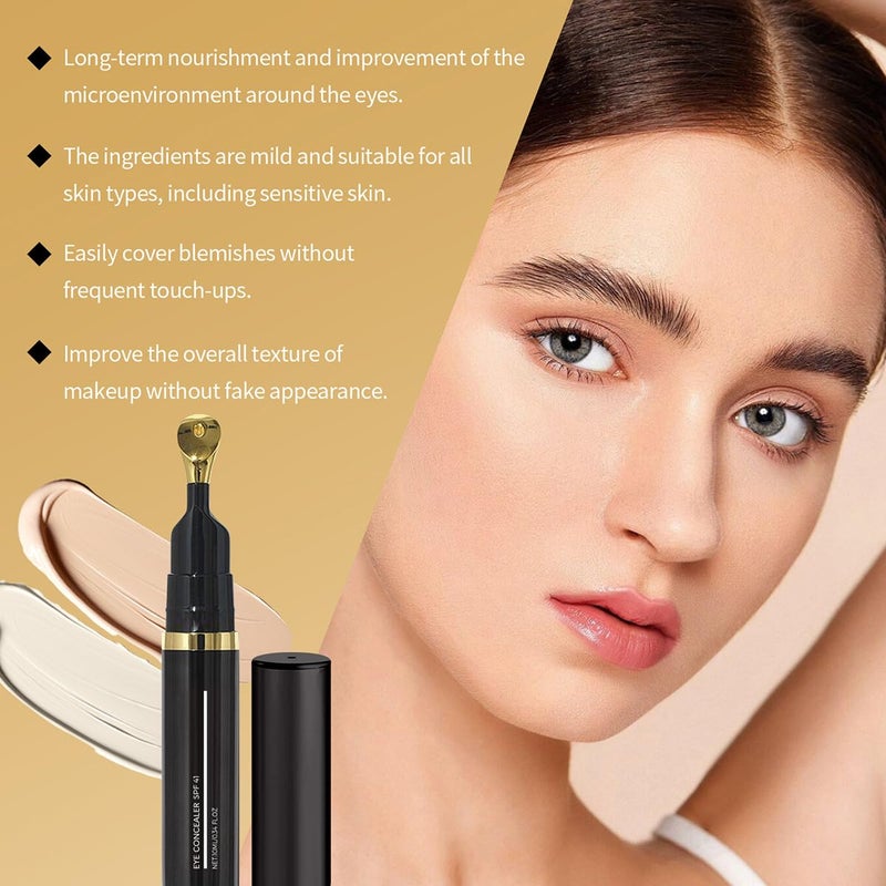 Tiejdhr Eye Corrector SPF 41, Eye Essence with Vitamin E, Dark Circle Coverage Anti-Aging Tinted Eye Cream, Moisturizing Formula (Natural, 0.34 Oz) - Image 5
