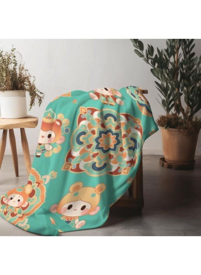 عام بطانية رقيقة من الفانيلا الكرتونية للأطفال والرضع (دافئة ومريحة، ومناسبة للنوم والألعاب) 70 سم * 100 سم - Image 5