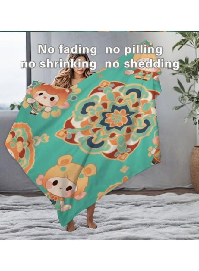 عام بطانية رقيقة من الفانيلا الكرتونية للأطفال والرضع (دافئة ومريحة، ومناسبة للنوم والألعاب) 70 سم * 100 سم - Image 4