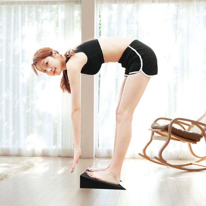 Inlisy 12'' Hard Foam Wedge Slant Board - 2 Pcs Calf Stretcher for Yoga, Squats and Physical Therapy - Image 5