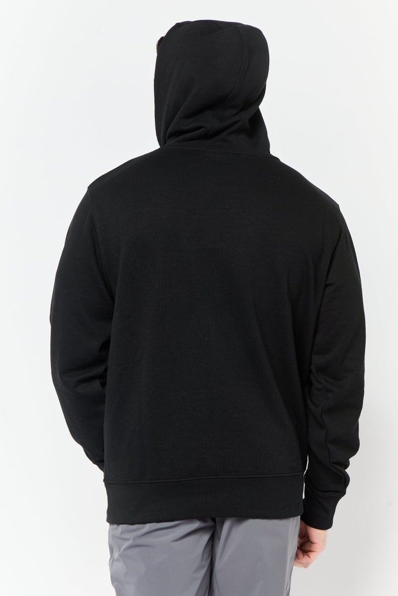 833 POLICE Men Long Sleeves Brand Logo Hoodie, Black - Image 3