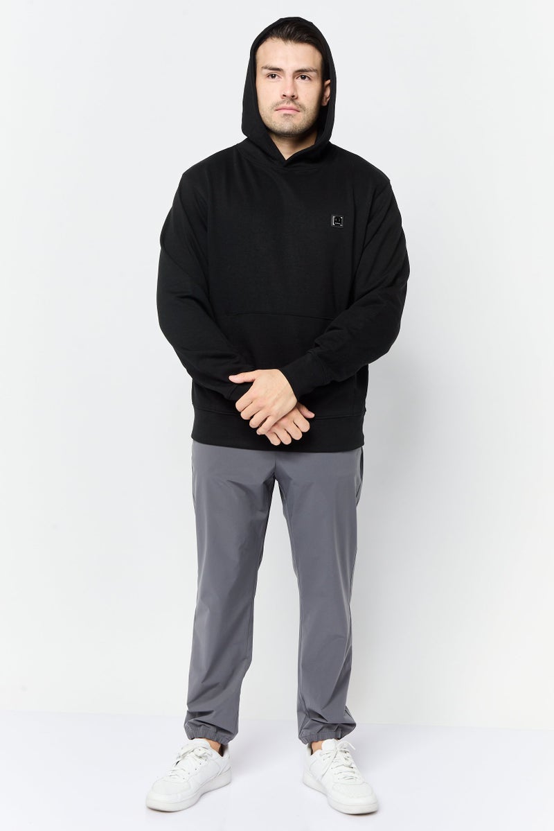 833 POLICE Men Long Sleeves Brand Logo Hoodie, Black - Image 2