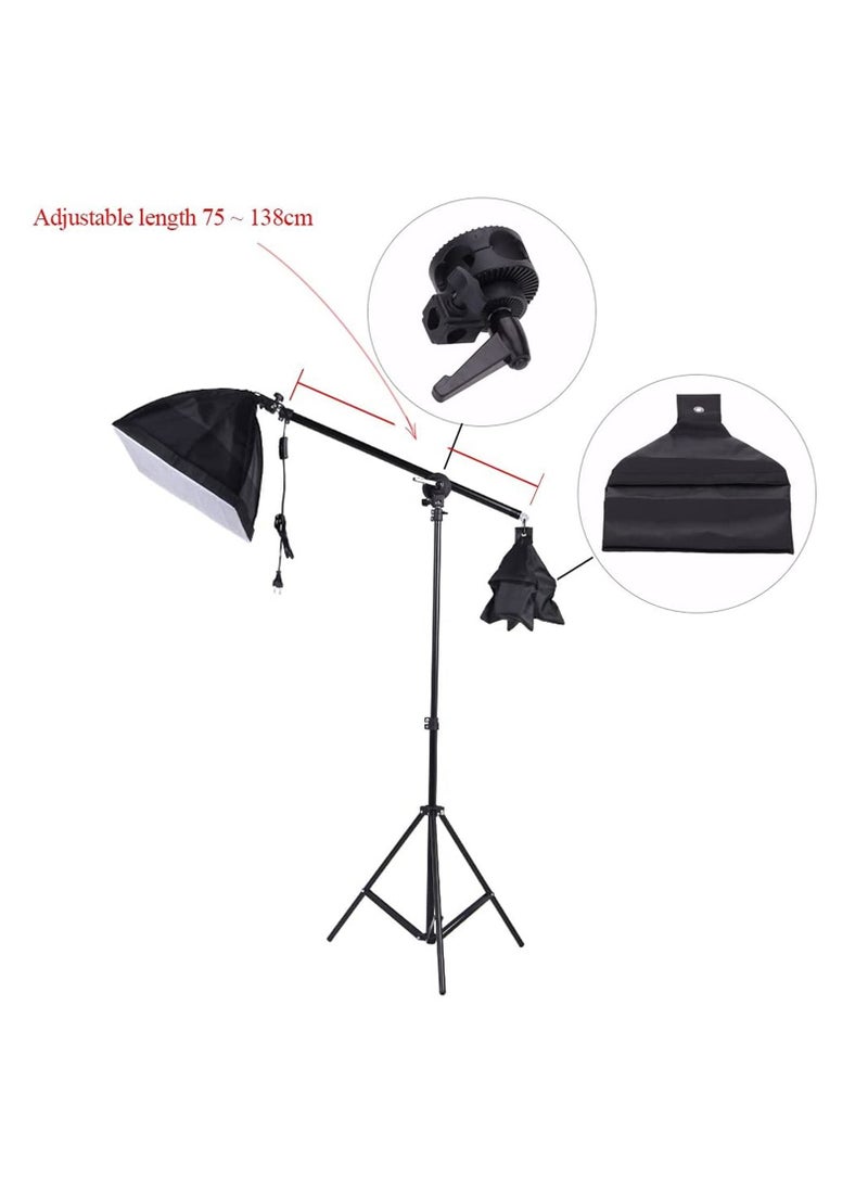 استوديو الصور فوق الذراع الذراع أعلى ضوء الوقوف 75-138 سم لضوء Softbox - Image 2