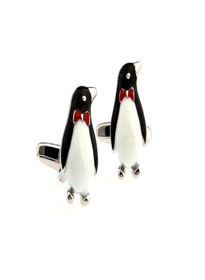 MRCUFF Penguin Formal Pair Cufflinks in a Presentation Gift Box & Polishing Cloth - Image 2