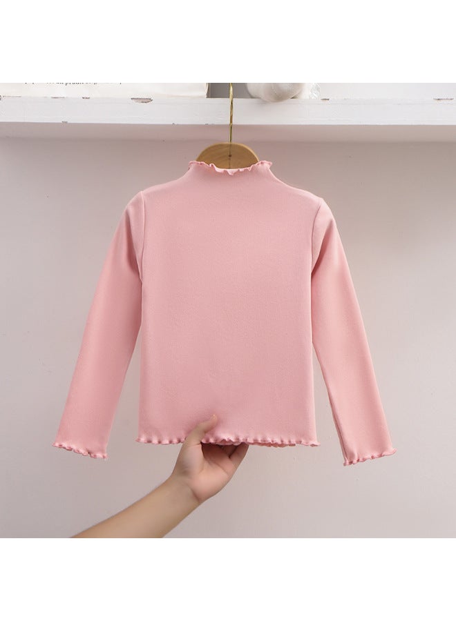 Girls' Bottoming Shirt Spring And Autumn New Children's Korean Style Western Style Solid Color Long Sleeve T-shirt Women's Baby Top