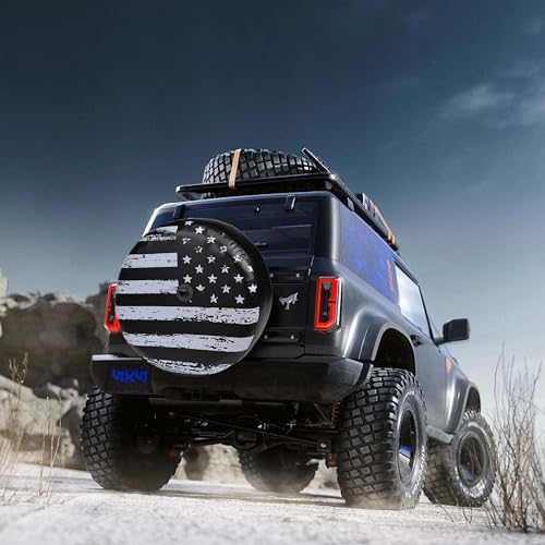 MOONET Tire Cover with Camera Hole, for Jeep Wrangler JL with Back-up Camera, Sport & Sahara (2018-2025) White Flag, Fits 245/75R17, 255/75R17, 255/70R18 - Image 5