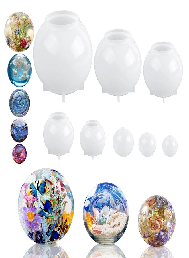 KISREL Resin Molds, 8 PCS Sphere Silicone Mold, Upgraded 3D Seamless Epoxy Molds，Large Ball Shape Flower Resin Mold for Home Decor, Flowers Preservation - Image 1