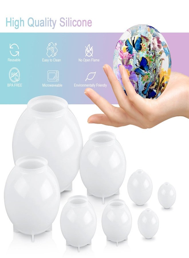 KISREL Resin Molds, 8 PCS Sphere Silicone Mold, Upgraded 3D Seamless Epoxy Molds，Large Ball Shape Flower Resin Mold for Home Decor, Flowers Preservation - Image 4
