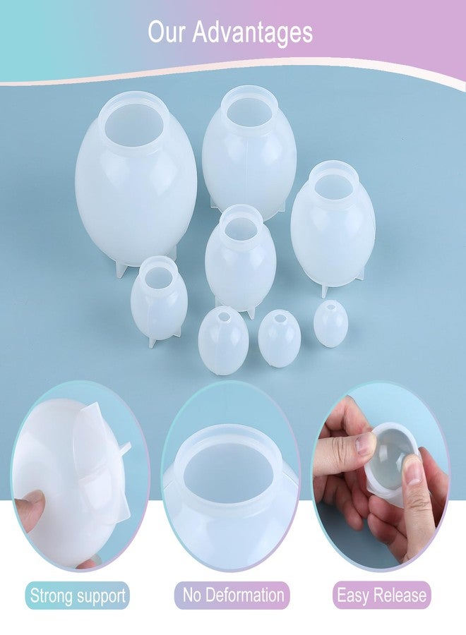 KISREL Resin Molds, 8 PCS Sphere Silicone Mold, Upgraded 3D Seamless Epoxy Molds，Large Ball Shape Flower Resin Mold for Home Decor, Flowers Preservation - Image 3