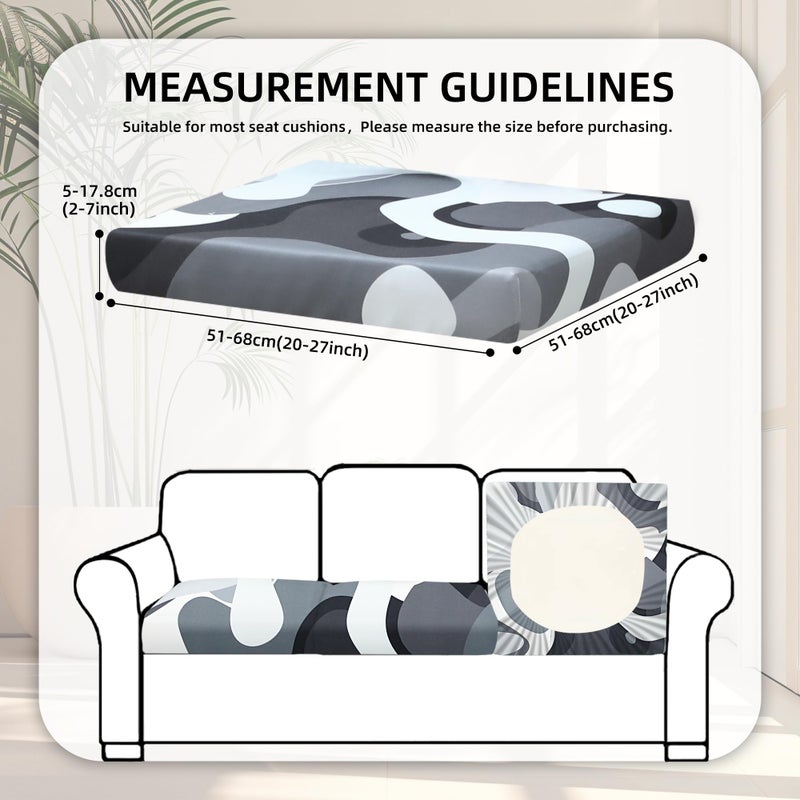 BIETYONE 8Pcs Stretch Patio Cushion Covers,Outdoor Couch Covers Replacement,Outdoor Couch & Sofa Slipcovers,for Patio Furniture Cushion Covers,Washable Reusable urniture Protector(Black Camouflage,8PCS) - Image 2