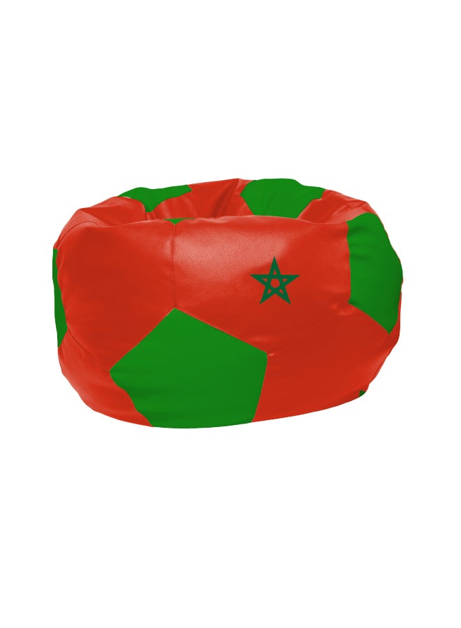 Fatbag Morocco Football Style Bean Bag | Morocco Flag Print | Faux Leather | Filled Bean Bag for Kids & Adults - Image 3