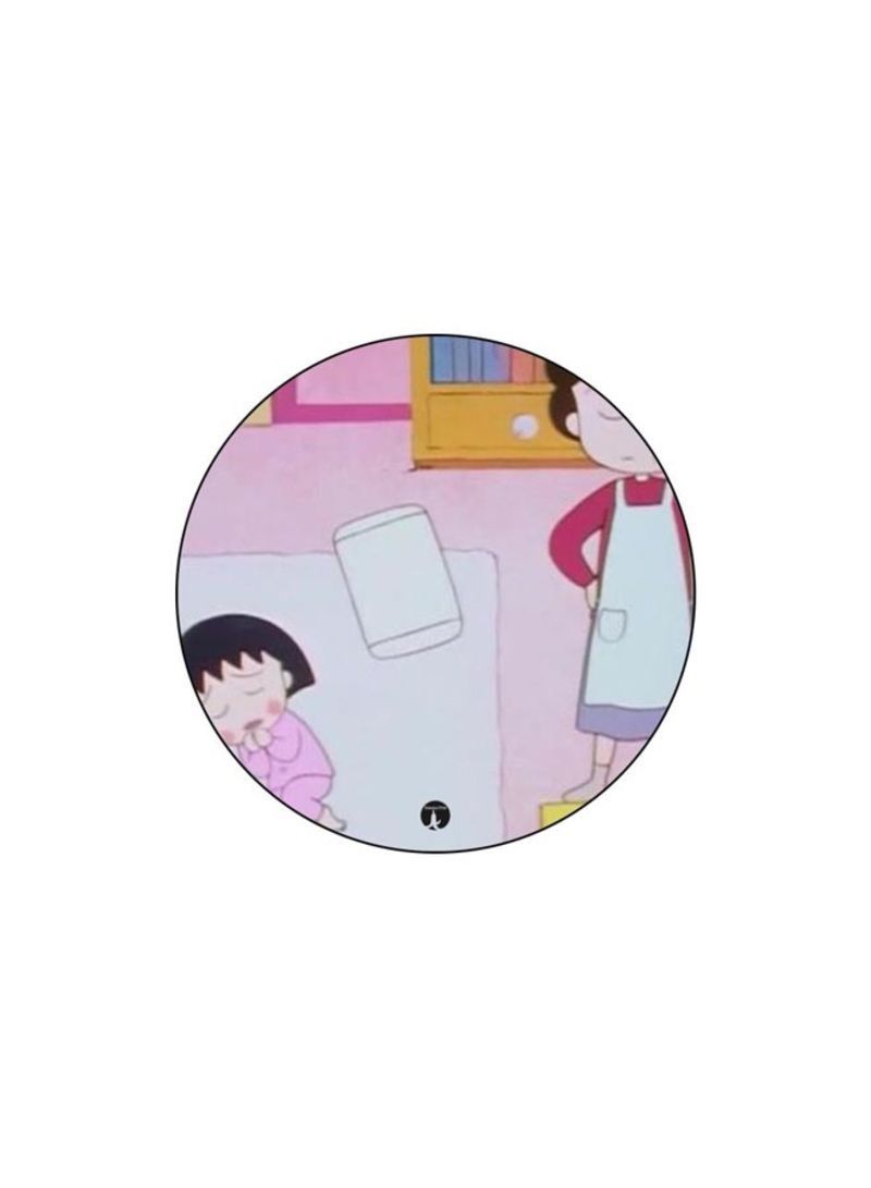 RKN The Anime Chibi Maruko Chan Printed Mouse Pad  White/k/Red