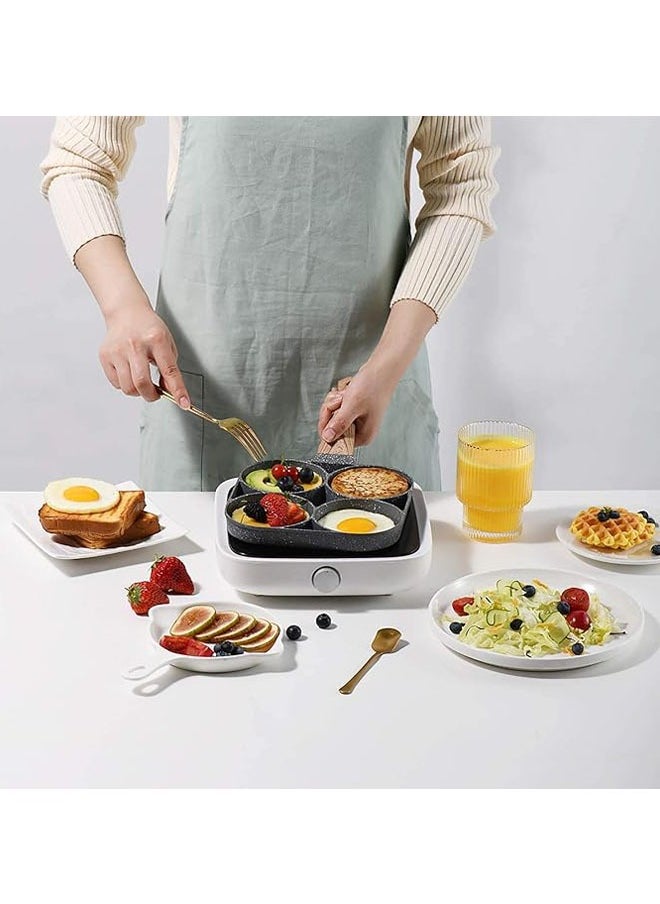 Arabest - Non-Stick Frying Pan with 4 Hole Pancake Pan Fried Egg Burger Pan - Image 1
