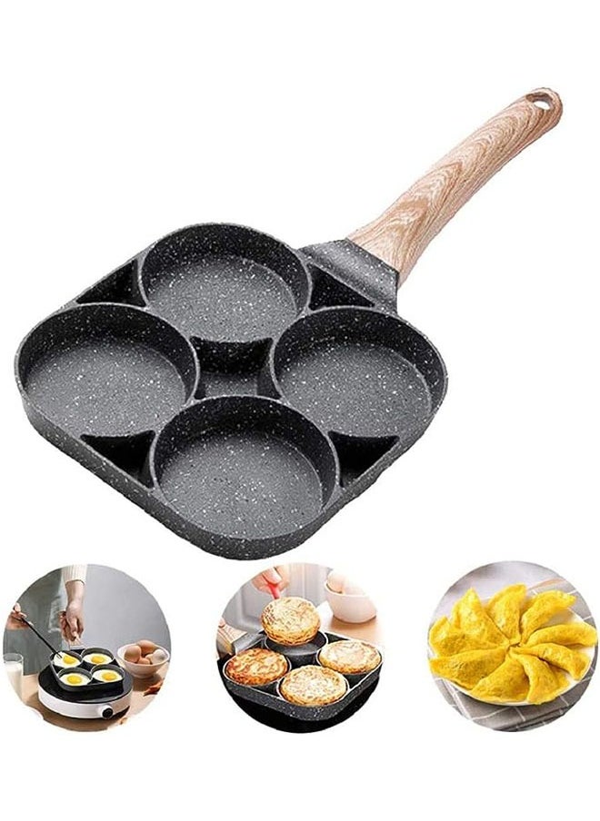 Arabest Non-Stick Frying Pan with 4 Hole Pancake Pan Fried Egg Burger Pan  - Image 1