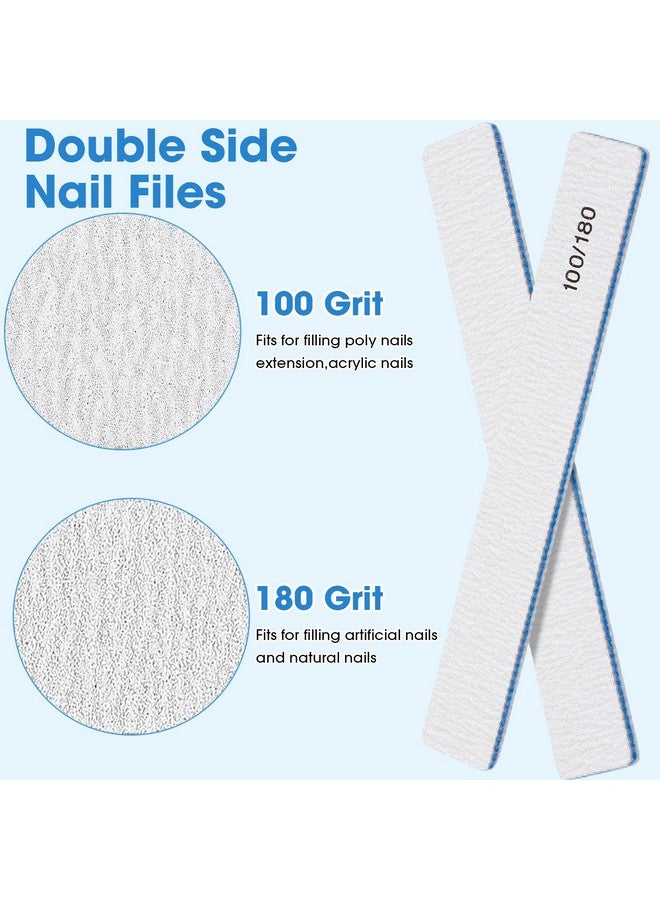 Lanties 200 Pcs 100/180 Grit Nail Files Professional Reusable Nail Files Double Sided Emery Boards for Acrylic and Gel Nails Washable Nail Styling File Manicure Tools for Beauty Salons and Home - Image 4