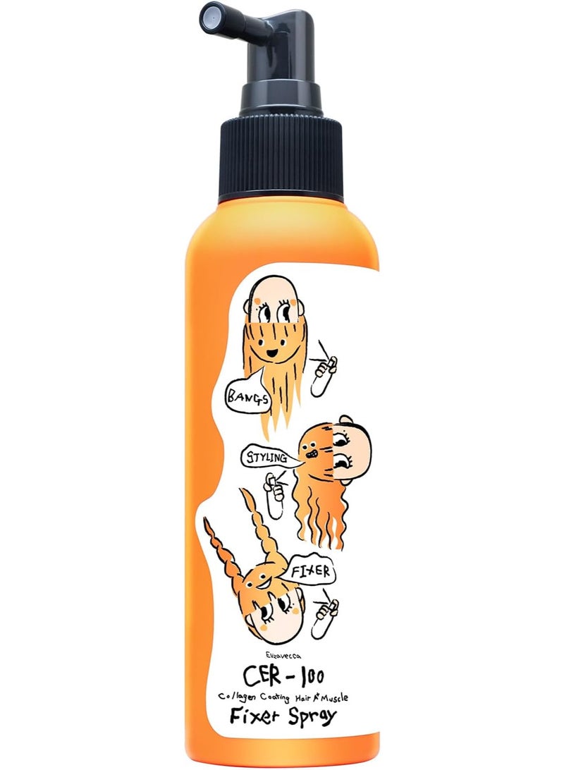 Elizavecca CER-100 Collagen Coating Hair A+ Muscle Fixer Spray 150ml/5.07 fl.oz. - anti-frizz spray keeps hair frizz-free / Hair Fix & Strong Hold / Styling / Volumizing / Texturizing / Hair Setting - Image 1