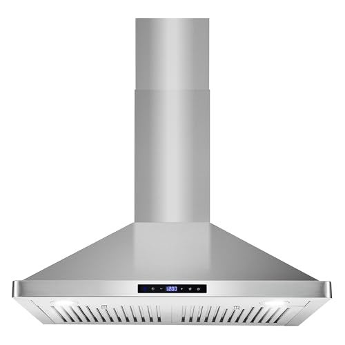 COSMO COS-63175S 30 in. Vista Collection 380 CFM Ducted Wall Mount Range Hood, Touch Controls, LED Lights, Stainless Steel - Image 1