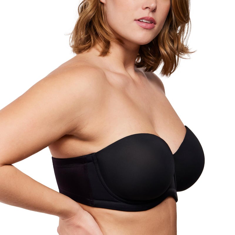 HSIA Strapless Bras for Women Large Bust Non Slip Full Coverage Underwire Supportive Multiway Strapless Bra Plus Size Black - Image 2