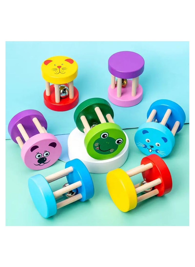 Filly Cartoon Wooden Rattle Young Children's Educational Early Education Off Musical Instrument Baby Music Toys(Assorted one item  only)  - Image 2