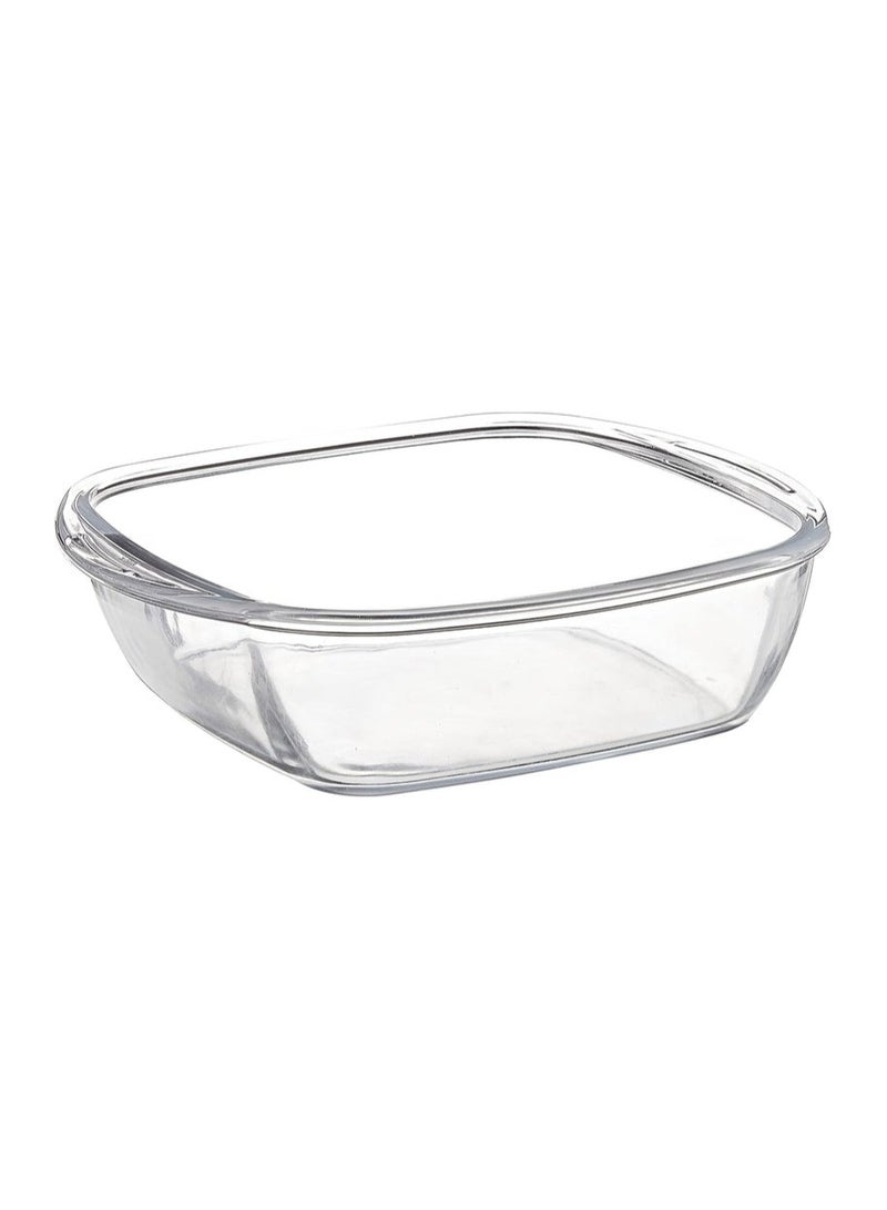 SEMPRE Square Borosilicate Baking Tray/Roaster 2.4 Liter, 26.4cm*23.9cm*7.4cm - Image 1
