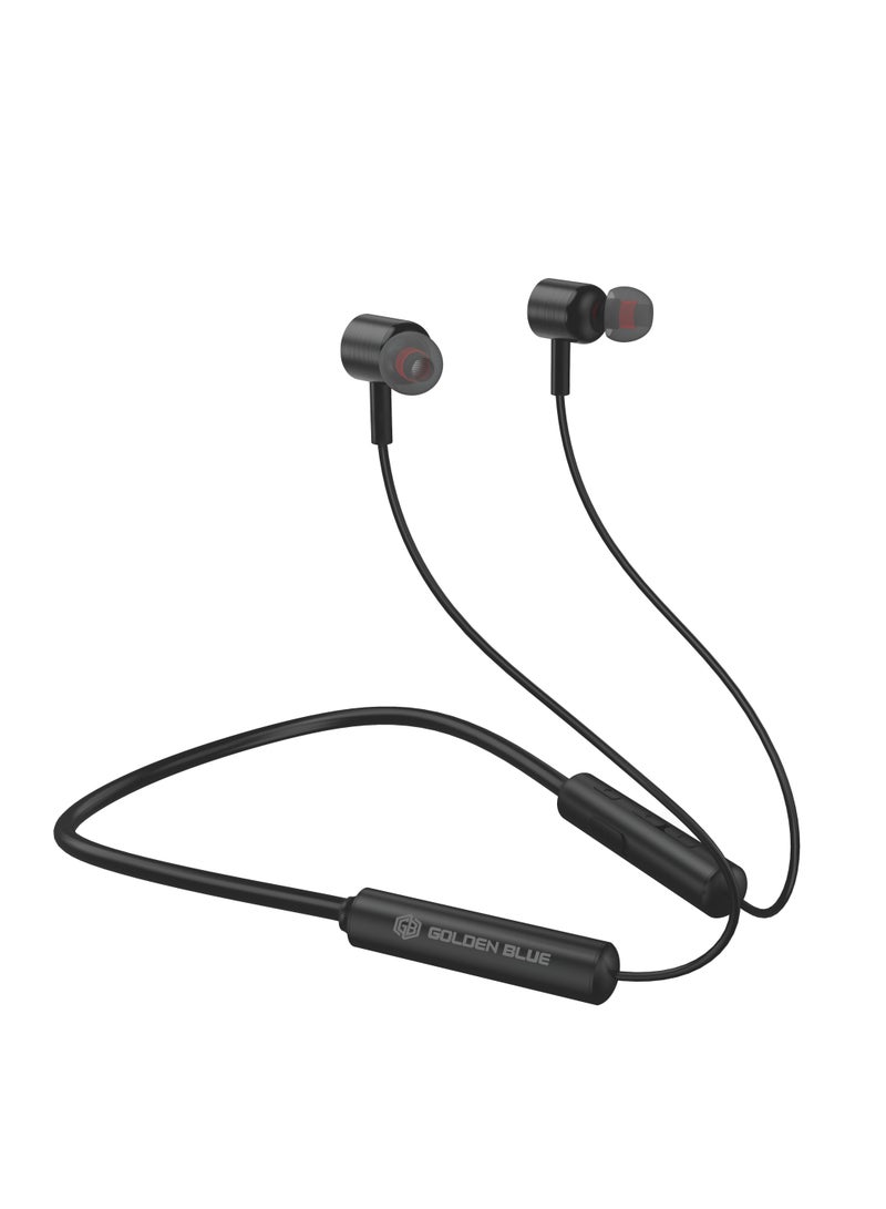 Golden Blue Golden Blue GB Echobands Neckband – 20H Listening – 30H Standby – HD Mic – Soft Ear Caps – Copper Horn – 200mAh Battery