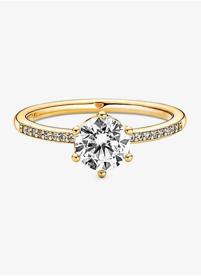 Pandora Clear Brilliant Solitaire Tiara Ring