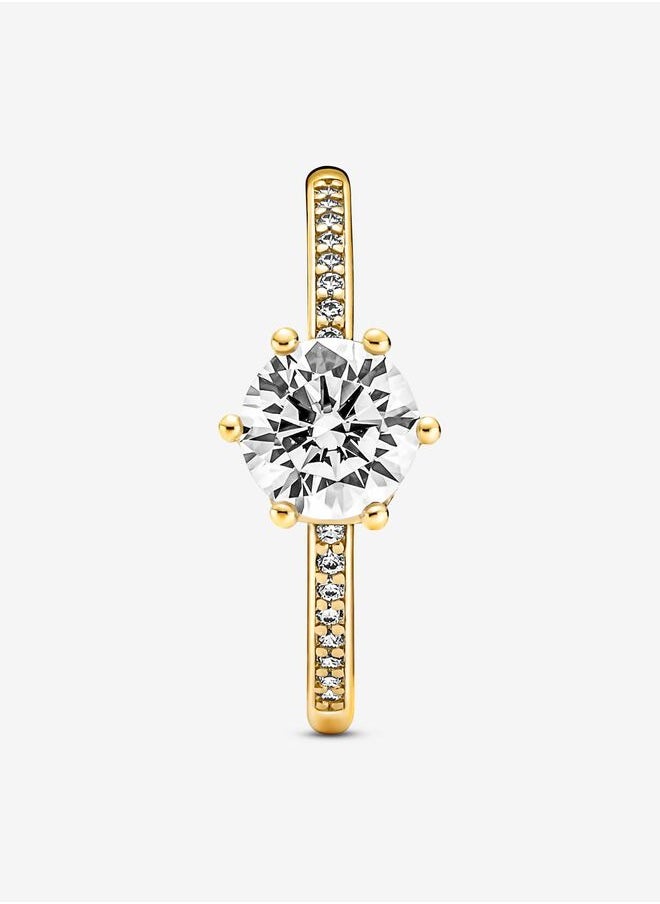 Pandora Clear Brilliant Solitaire Tiara Ring