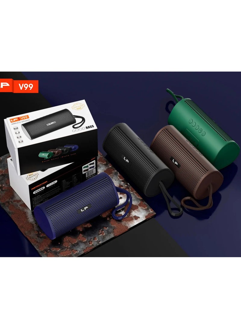 **سبيكر بلوتوث لاسلكي محمول LP-V99 بقدرة صوت 10 واط، مزود بتقنية Bluetooth 5.4 وبطارية قابلة للشحن تدوم حتى 5 ساعات - Image 5