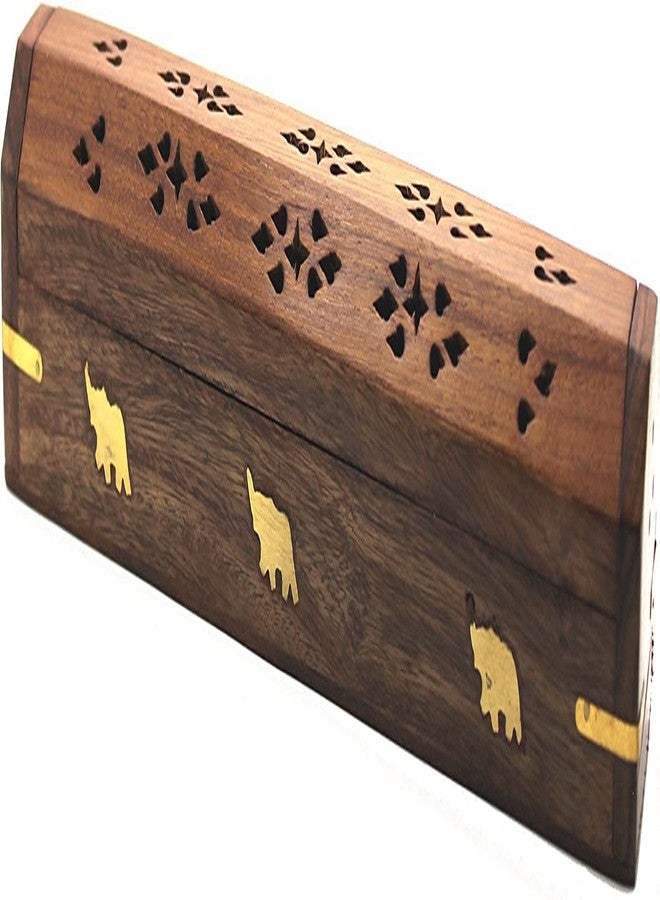 Yajna Traditional-Handmade Incense-Stick-and-Cones-Holder Incense-Burner-ash-Catcher-Stand (Wooden Coffin) - Image 2