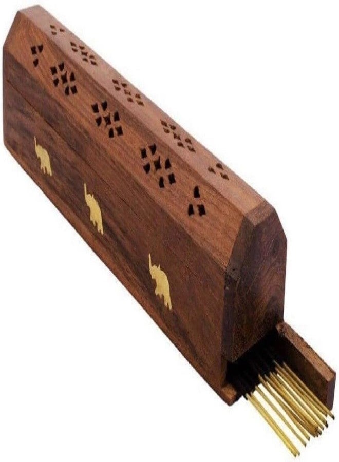 Yajna Traditional-Handmade Incense-Stick-and-Cones-Holder Incense-Burner-ash-Catcher-Stand (Wooden Coffin) - Image 4