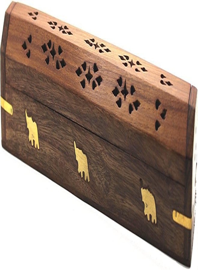 Yajna Traditional-Handmade Incense-Stick-and-Cones-Holder Incense-Burner-ash-Catcher-Stand (Wooden Coffin) - Image 3
