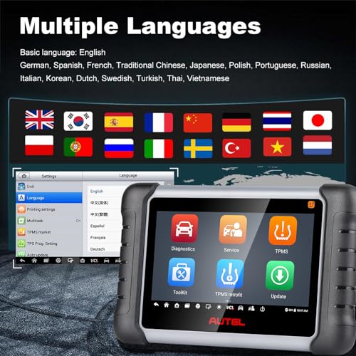 Autel أداة تشخيص أوتيل ماكسي برو MP808Z-TS لفحص TPMS الكامل، النسخة المحدثة لعام 2024 من MP808TS، ماسح OBD2 للتحكم ثنائي الاتجاه لتشخيص جميع الأنظمة، أكثر من 30 وظيفة صيانة - Image 5