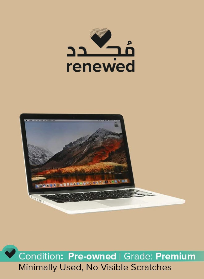 Apple Renewed - Macbook Pro A1502 Retina With 13-Inch Full HD Display,Intel Core i5 Processor/6th Gen/8 GB RAM/256 GB SSD/Mac OS English/Arabic Silver - Image 1