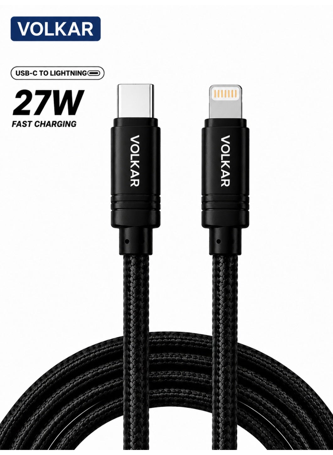 فولكار Volkar usb-c To Lightning Cable 1m usbc 1 M 27W