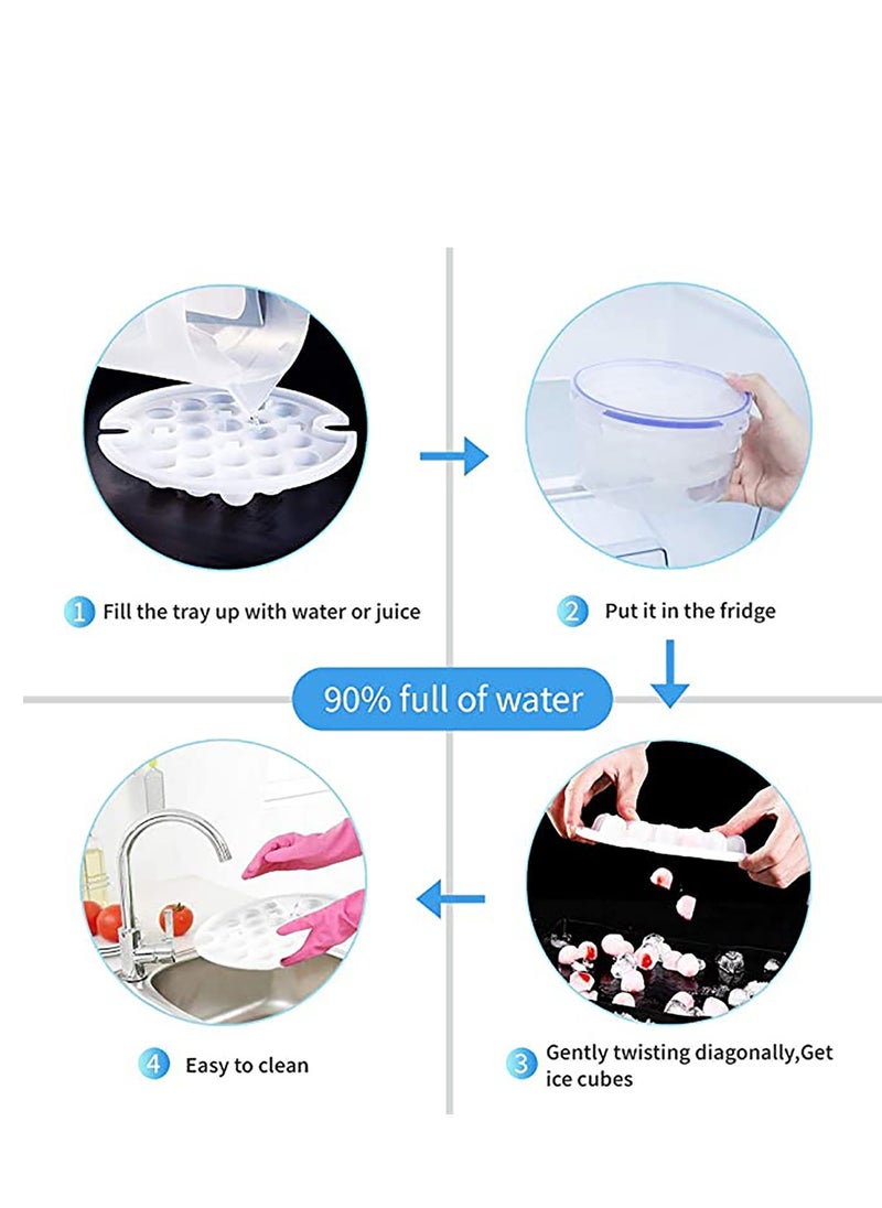 KASTWAVE - Ice Cubes Trays with Storage Container Ice Cube Mould Easy Release with Lid for Home Kitchen, Freezer, Mixed Drinks, Cocktails (3 Pack) - Image 1