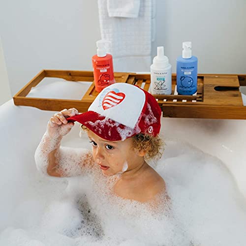 Dabble & Dollop USA Bundle, 3-in-1 Natural Bubble Bath, Body Wash & Shampoo for Kids, Paraben & Sulfate Free, Vegan, Tear-Free, Strawberry, Vanilla & Blueberry (Set of 3) - Image 4