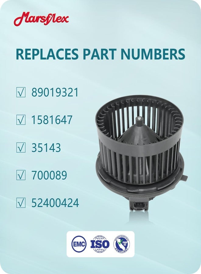 Marsflex محرك مروحة Marsflex الأمامي لسيارات شيفروليه تاهو، سيلفرادو، أفالانش، وسوبربان موديلات 2000-2006، وجي إم سي سييرا، ويوكون موديلات 2000-2006، وكاديلاك إسكاليد موديلات 2003-2006 (بدون مقاومة) - Image 3