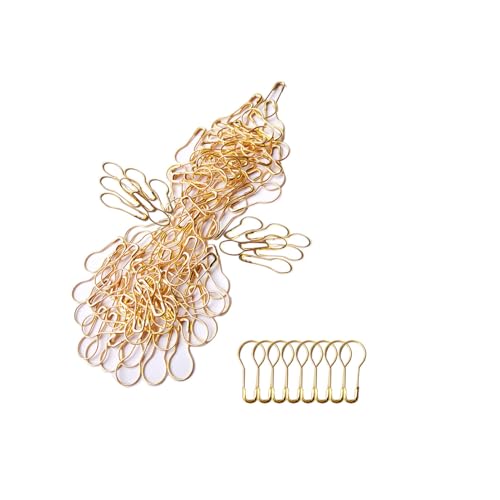 ZanXinY 200pcs 0.9 Inch(23mm) Small Metal Gourd Safety Pins Bulb Pin for Knitting Stitch Markers, Sewing Clothing DIY Craft Making (Gold) - Image 1