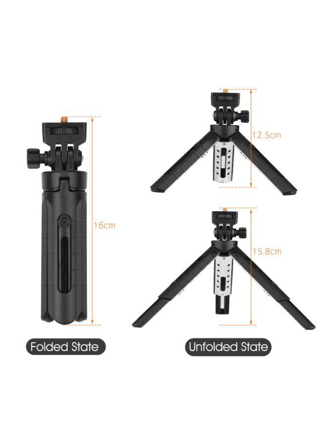 NIBEMINENT Mini Tabletop Tripod With 1/4 Inch Mounting Screw/5 Level Adjustable Black  - Image 4