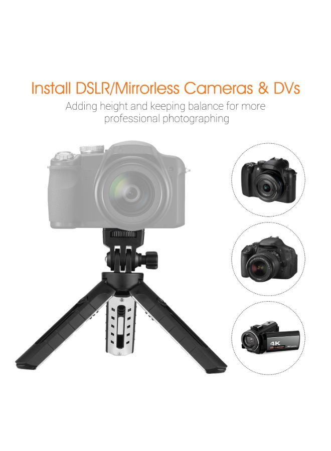 NIBEMINENT Mini Tabletop Tripod With 1/4 Inch Mounting Screw/5 Level Adjustable Black  - Image 3