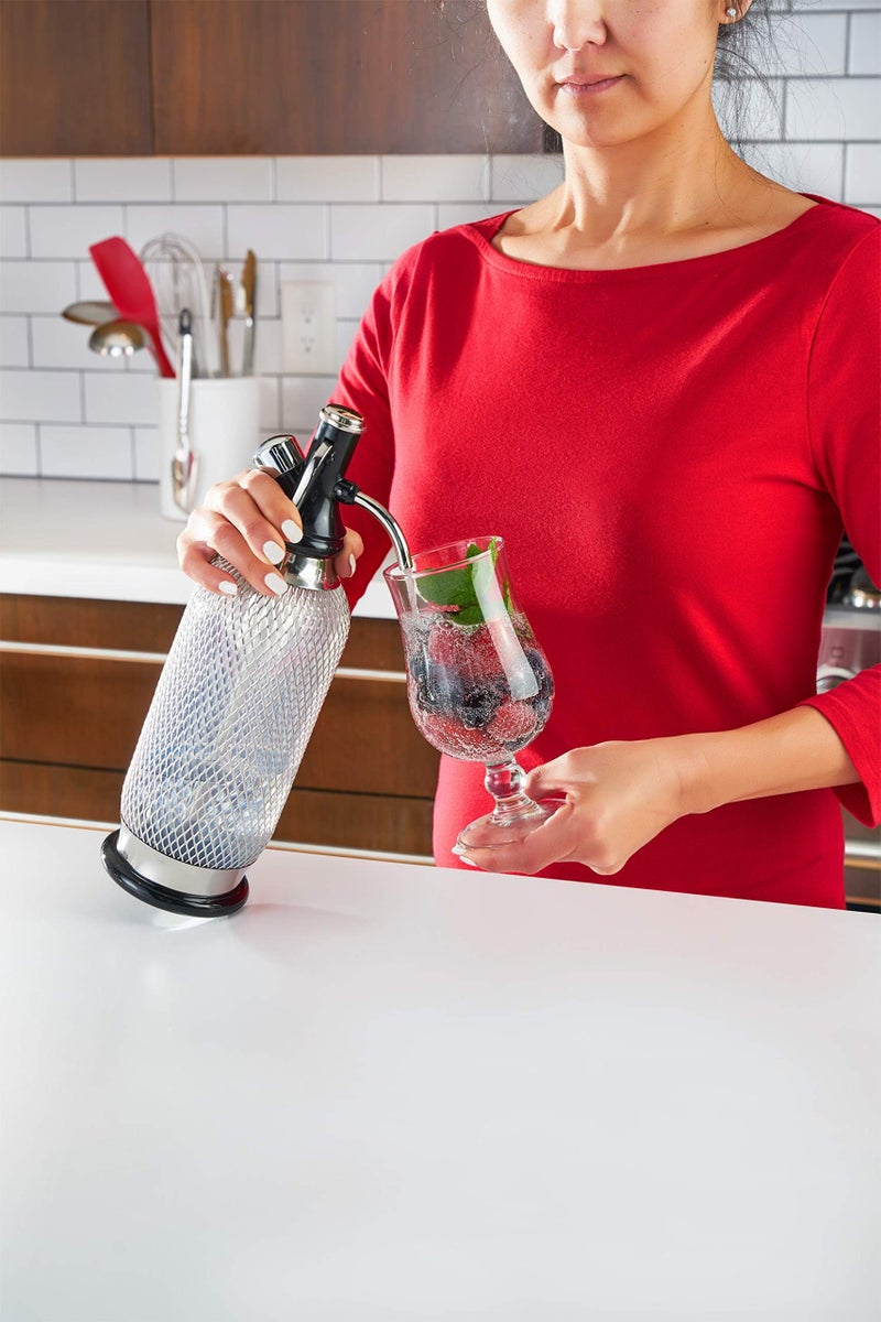 iSi North America iSi North America Classic Sodamaker, 1 Quart - Stainless Steel Carbonation System for Sparkling Water, Fresh Beverages, Handcrafted Cocktails - Portable & Professional Soda Maker for Restaurant Use  - Image 2
