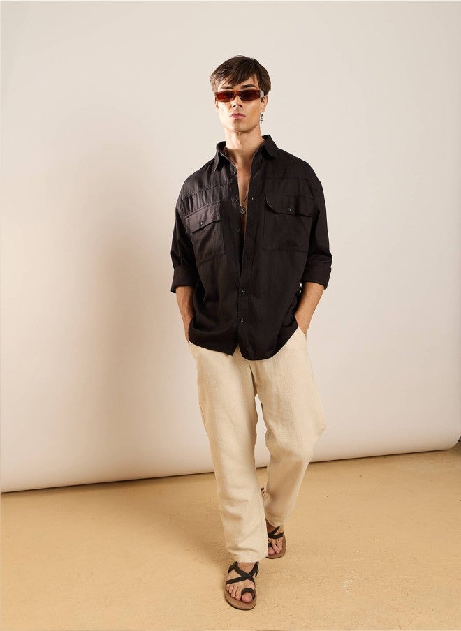 Black Casual Shirt for Men image 7