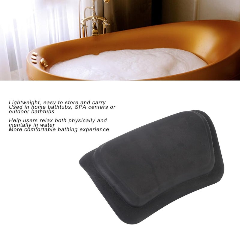 Bath Pillow Water Proof PU SPA Bathtub Head Neck Rest Support with Non Slip Suction Cups for Home Bathroom Hot Tub Spa Comfortable Relaxing Lightweight Portable - Image 5