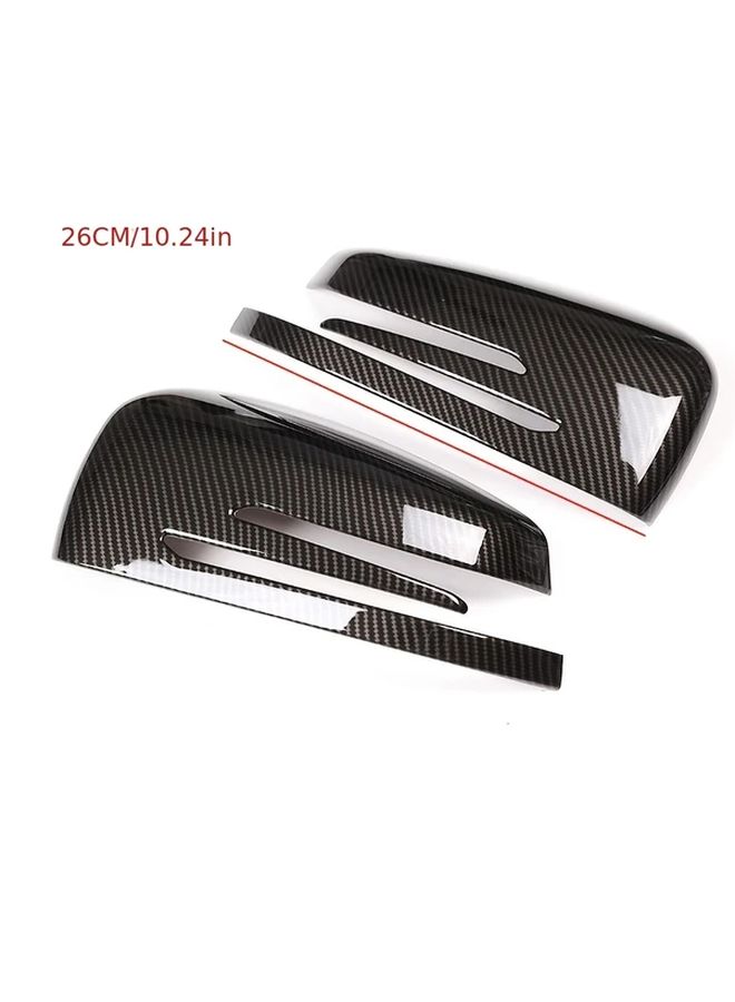 Carbon Fiber Pattern Rear View Mirror Cover Sticky Type For Benz Models - Image 2
