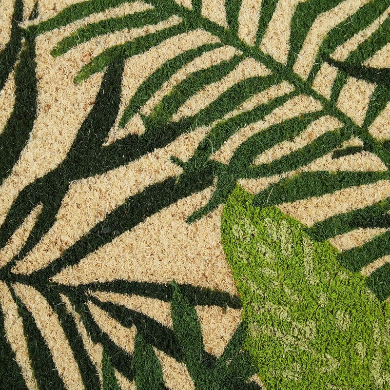 DII Trendy budget practical design Floral Design Collection Natural Coir Doormat, 17x29, Tropical Fronds Any KSA address orderable - Image 4