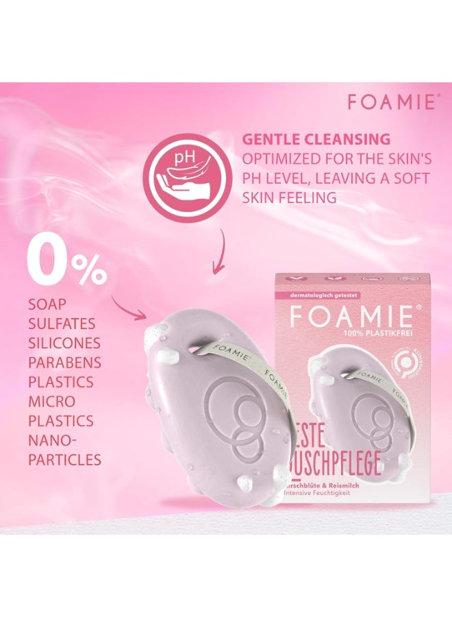 FOAMIE Cherry Blossom & Rice Milk Body Bar - Image 3