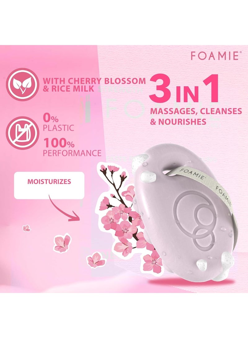 FOAMIE Cherry Blossom & Rice Milk Body Bar - Image 4