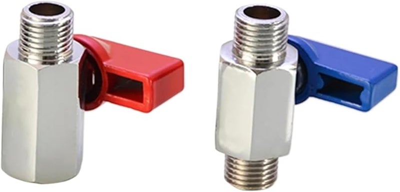 Brass Mini Ball Valve 1 4 Inch BSP Female To Female Red For Air Water Gas - Image 3