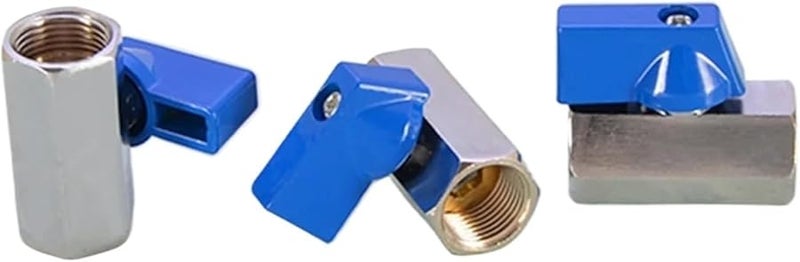 Brass Mini Ball Valve 1 4 Inch BSP Female To Female Red For Air Water Gas - Image 4